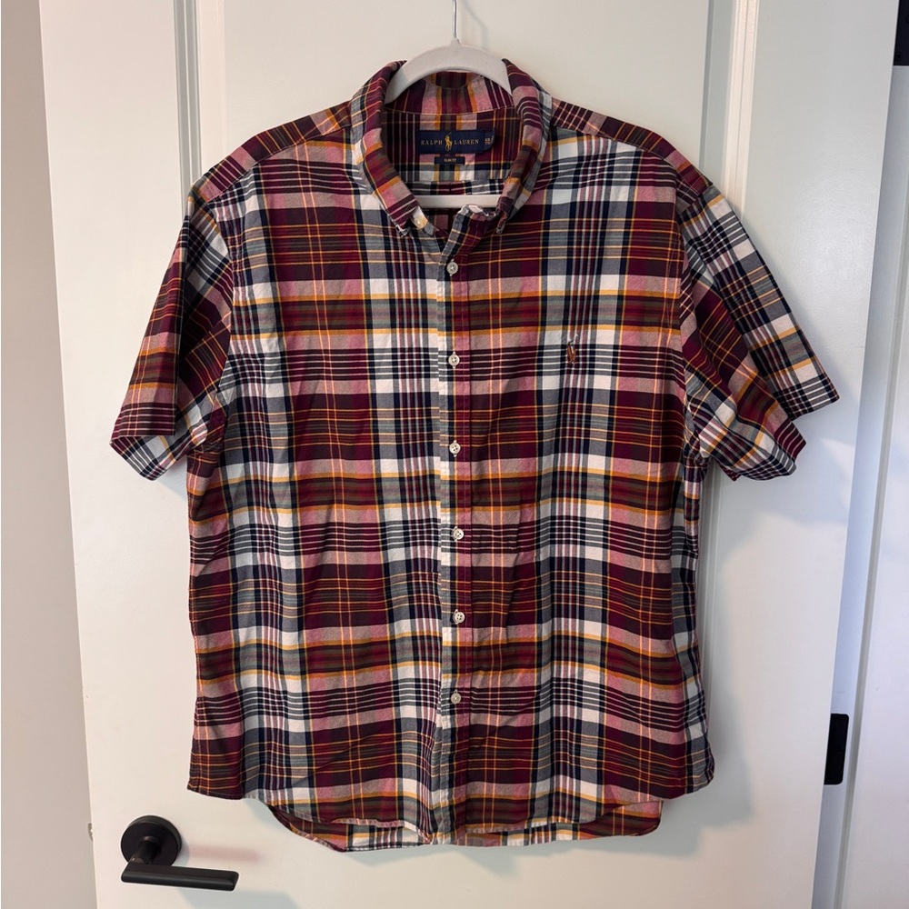 Ralph Lauren Multicolor Plaid Slim Fit Shirt XXL